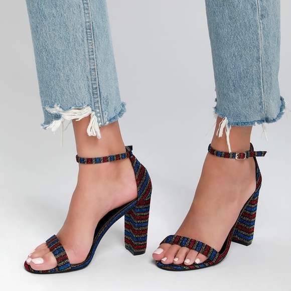 Lulus Taylor Rainbow Ankle Strap Heels - Picture 1 of 8